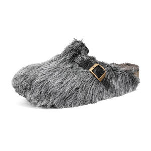 नई फैशन डिजाइन महिलाओं को फ्फी क्लोज 36-45 बकल स्लिप-ऑन चिक सर्दियों के फर खच्ची जूते कोरियन ब्रांड कस्टम लोगो लड़कियों सैंडल - Product Image 1