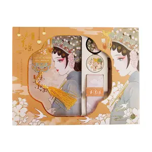 Großhandel kreative chinesische Peking Opera Style Notebook Handbuch Box Set mit Aufkleber Klebeband und Haft notizen Geschenkset
