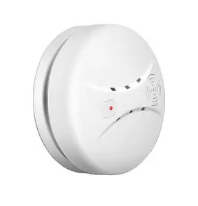 Detektor Alarm asap nirkabel 80db, detektor keamanan dalam ruangan pasang di dinding, sistem Alarm Sensor detektor asap