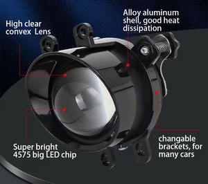 Proyector LED lente antiniebla 3,0 lente de lámpara antiniebla DE COCHE 110W <span class=keywords><strong>colores</strong></span> triples Bi LED proyector de luz antiniebla para Toyota Honda Lada Subaru - Product Image 3