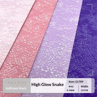 Cuir artificiel PVC imperméable à motif animal en relief effet serpent brillant 0,8 mm pour sacs