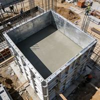 Panneau de coffrage en aluminium durable 6061-T6, réutilisable plus de 300 fois, taille réglable, montage facile, système de coffrage en béton pour la construction