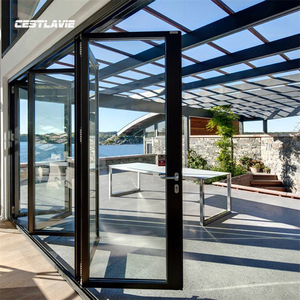 Superhouse Khung Cách Nhiệt Nhôm Bão Tác động Bi Gấp Kính Có Thể Gập Lại Hiện Đại Exteriorhurrican Cửa Bằng Chứng - Product Image 4