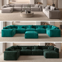 Ensemble de canapés en l de Style italien, meubles de salon, de luxe, modernes, modulaires