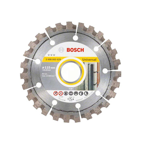 Para ABR0476- Disco de diamante segmentado universal de 115 mm para uso en seco en acero aleado industrial, granito, mármol y hormigón, fabricado en Italia - Product Image 1