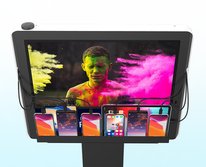 Estación de Carga para Teléfonos Móviles Y2Power IZA de Montaje en Pared con Soporte de Pie Opcional, Quiosco de Carga con Publicidad en Video - Product Image 3