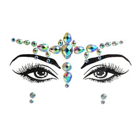 Autocollants en strass autocollants pour le visage et le corps pour le carnaval et les fêtes, cache-tétons en cristal