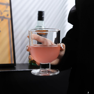 Bicchieri da <span class=keywords><strong>vino</strong></span> <span class=keywords><strong>rosso</strong></span> coreani personalizzati a stelo corto, calici per gelato, bicchieri per succhi, bicchieri per bevande fredde per casa, bar, matrimoni - Product Image 5