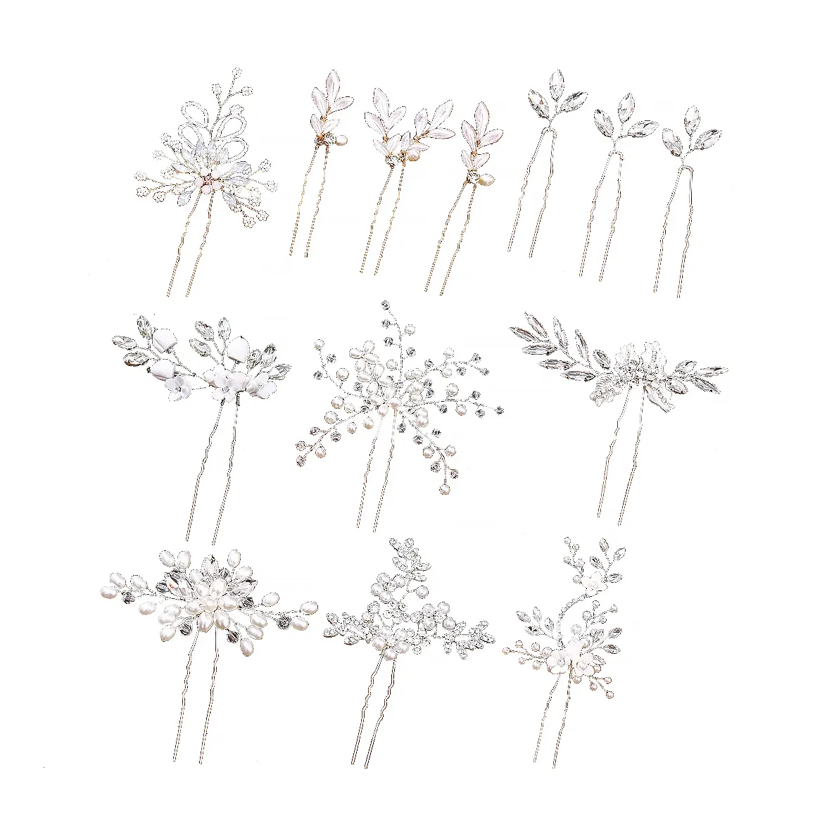 Customized Women Hair Pins Hair Accessories Wedding Accessories Jewelry Pearl Rhinestone Flower Hair Clip