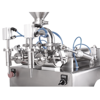 Bouteille à double tête Eau liquide Crème cosmétique Chocolat Cosmétiques Rouge à lèvres Pâte de ketchup Pompe à piston Machine de remplissage pneumatique