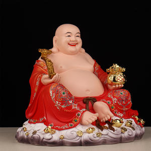 <span class=keywords><strong>Bouddha</strong></span> Maitreya en <span class=keywords><strong>porcelaine</strong></span> poli à la main, ornement d'autel domestique, 12, 16 et 19 pouces, Bodhisattva <span class=keywords><strong>rieur</strong></span> et éclatant de joie - Product Image 4