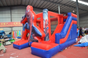 Il <span class=keywords><strong>Castello</strong></span> Gonfiabile a Tema Spider-Man nel Parco Giochi per Bambini all'Aperto Ha una Struttura Robusta e un Tema Distintivo. - Product Image 6