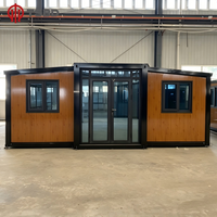 Ticari Sınıf Ağır Hizmet Tipi Yalıtımlı Su Geçirmez 20ft Genişletilebilir Konteyner Ev Prefabrik Tatil Köyü Kamp Evi Ek Bina