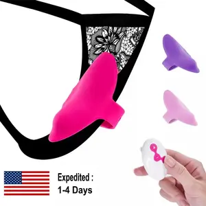 Aizhilian celana dalam mainan seks wanita, Vibrator Dalaman tanpa kabel dapat dipakai dengan Remote Control untuk pasangan