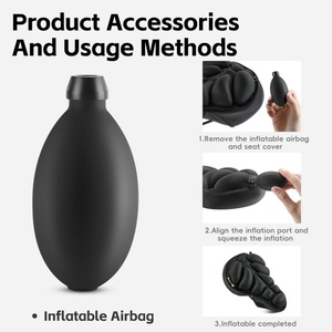 WEST BIKING inflable 3D <span class=keywords><strong>Airbag</strong></span> Road Bike Saddle Cover absorción de impacto transpirable asiento de <span class=keywords><strong>bicicleta</strong></span> funda de cojín - Product Image 5