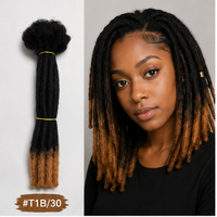 Estensioni Dreadlock FH T1b/30, Dreadlocks Afro in Capelli Umani per Uomo/Donna, Estensioni Locs da 10 Pollici