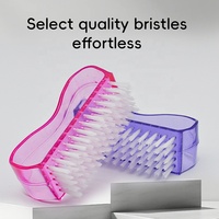 Brosse à ongles nettoyant doux poignée anti-poussière ensemble d'accessoires pour ongles Kit de récurage pédicure pour orteils et ongles fournitures pour hommes femmes
