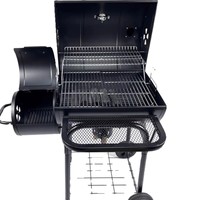 Kit de rôtissoire électrique moderne pour fêtes en extérieur, barbecue à charbon de bois en acier avec poulet rotatif