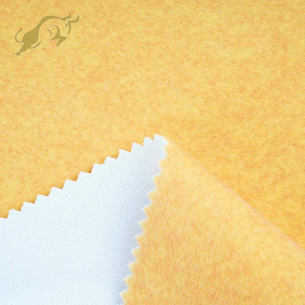 قماش كلاسيكي مُحاك مُحاك بأشكال متداخلة من البوليستر الأصفر القاسي