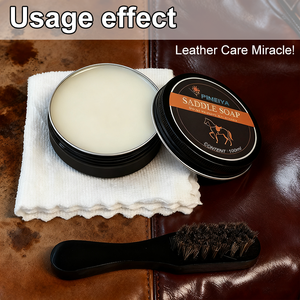 Juego de Cuidado y Limpieza con Jabón para Sillas de Montar de 100 ml, Incluye Toallas y Cepillos para Zapatos, Fácil de Limpiar Manchas y Suciedad - Product Image 2