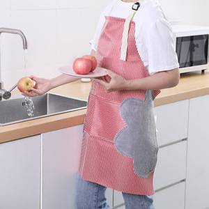 Tablier à bavette en cuir imperméable épaissi anti-huile pour femmes vêtements <span class=keywords><strong>de</strong></span> travail pour le nettoyage <span class=keywords><strong>de</strong></span> la <span class=keywords><strong>cuisine</strong></span> adultes Chefs - Product Image 2
