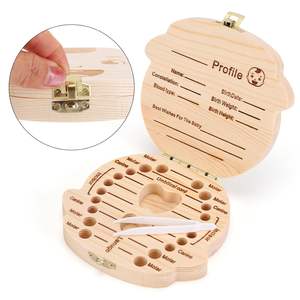 Boîte à dents en bois pour enfants, rangement pour dents de lait, organisateur de souvenirs - Product Image 4