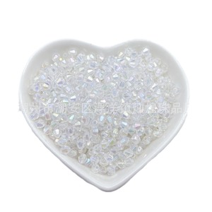 Cuentas acrílicas iridiscentes de 4 mm con forma de diamante de doble punta, color AB, para la fabricación de joyas y accesorios DIY. - Product Image 5