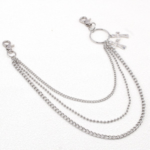 Cadena de cintura de doble capa estilo punk hip hop con cruz hueca, accesorio de aleación de zinc para uso diario y estilo urbano - Product Image 4