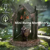 Ensemble de mini figurines officielles Dark Souls & Elden Ring Trendy Ruins Monastery Scene Doll Miniatures Collection