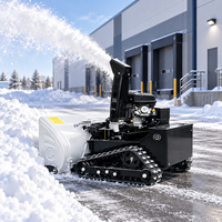 Souffleuse à neige de qualité industrielle avec moteur à commande PLC, 278 kg, jaune et noir, pour le nettoyage des routes hivernales des campus commerciaux