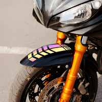 35X5 cm Autocollant de voiture étanche pour moto et vélo Étiquette d'avertissement de sécurité Bar Patch Film de fenêtre réfléchissant pour la position du logo
