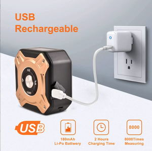 Cinta Métrica Láser 2 en 1 Recargable por USB-C, Medidor de Distancia Infrarrojo de Mano de 40m, <span class=keywords><strong>Regla</strong></span> Digital Retráctil de 5m, Material ABS IP54 - Product Image 2