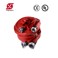 Vente directe usine – Tuyau en caoutchouc nitrile rouge 50 mm 65 mm, haute résistance à l'abrasion, avec raccords instantanés BS, pour lutte contre l'incendie