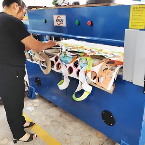 Honggang fio hidráulico manual quatro coluna pano não tecido máquina de corte
