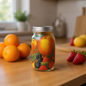 Pot à couvercle torsadé résistant à la pasteurisation pour fruits, 58 mm, lot de 6, bouteille de stockage - Product Image 3