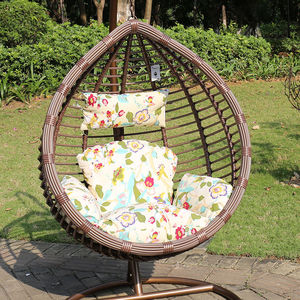 Maison jardin patio meubles relax balançoire chaise avec coussin moelleux <span class=keywords><strong>prix</strong></span> <span class=keywords><strong>de</strong></span> gros personnalisé canne <span class=keywords><strong>oeuf</strong></span> balançoire chaise extérieure pour les enfants - Product Image 2
