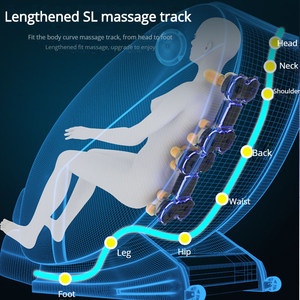 Sedia da ufficio con massaggio poltrona da massaggio reclinabile giapponese 4d l track spa pedicure chair massage full body - Product Image 3