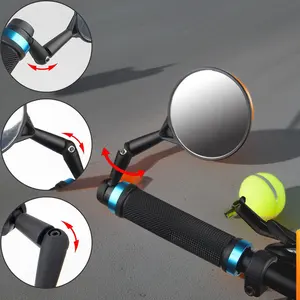 360-Grad-Drehung Sicherheits reflektor Konvexer Spiegel für Berg-und Rennräder Robuster Kunststoff-Fahrradst ecker spiegel