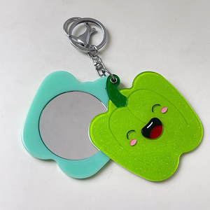 Llavero Colgante Personalizado con Espejo de Frutas Adorables, Accesorio para Llaves de Coche y Bolsos, Llavero Portátil de Acetato con Asa, Venta al por Mayor - Product Image 6