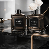 Diffuseur de parfum d'ambiance Aikun en verre de luxe, longue durée, avec bâtonnets en rotin naturel, pour la décoration d'hôtels et de spas