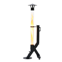 Chauffe-terrasse à granulés de bois de qualité supérieure, autoportant, en acier au carbone, pour jardin et cour.