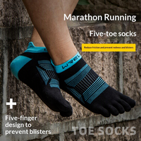 Chaussettes de course unisexes à cinq doigts, anti-ampoules, pour marathon, respirantes, anti-frottement, chaussettes de sport à cinq doigts, chaussettes de sport à la cheville
