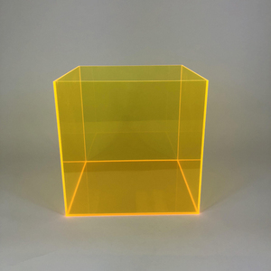 Color Amarillo Fluorescente Pvc Acrílico <span class=keywords><strong>Caja</strong></span> 3mm Hoja - Product Image 1
