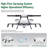 Drones agricoles de haute qualité avec support RTK, construction en plastique, pour la protection des plantes agricoles, la pulvérisation, l'ensemencement, drones agricoles