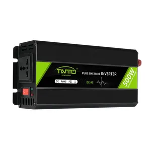 Onduleur de voiture Tianmo 500W DC à AC DC12V 24V 48V à AC220V 230V 240V 110V 120V onduleur à onde sinusoïdale pure
