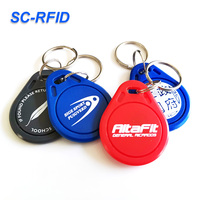 Matériel ABS étanche programmable réinscriptible 125khz RFID porte-clés cartes de contrôle d'accès de proximité porte-clés/porte-clés
