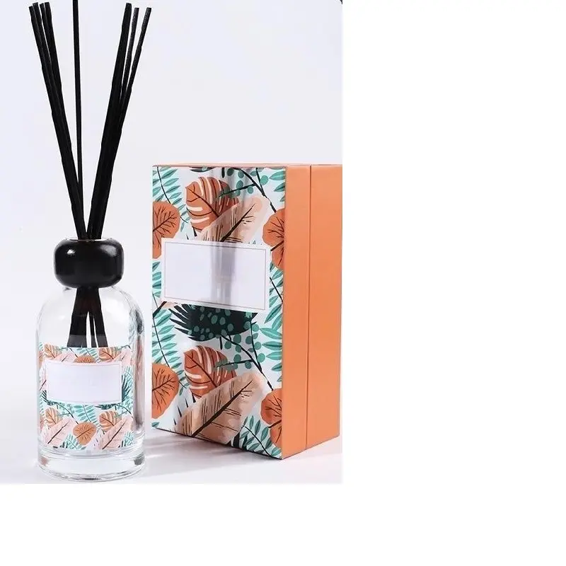 Melhor Embalagem Caixa Ambientador Difusor De Óleo Essencial Perfume Casa Fragrância Floral Jasmine Rose Reed Difusor Com Rattan Vara