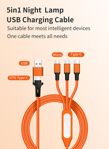<span class=keywords><strong>Lampe</strong></span> de camping 5-en-1 à LED avec logo, câble de charge USB Type C, en nylon tressé durable, cadeau de bienvenue pour l'extérieur – Fournisseur d'usine - Product Image 3