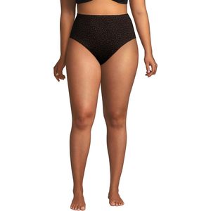 FOXA Women's Cheeky High Waisted <b>Bikini</b> Bottoms Plus Size Digital Print Spandex Nylon - Product Image 1
