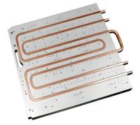 Placa de Enfriamiento de Agua de Aluminio Personalizada de 800W, Tubo de Cobre, Disipador de Calor Refrigerado por Líquido, Mecanizado CNC, Soldadura por Electroerosión, Unión con Epoxi, Industrial